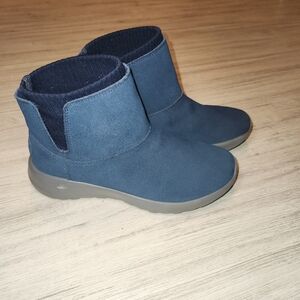 Skechers Air Cooled Goga Mat Boots Women's Navy Size 7 S2